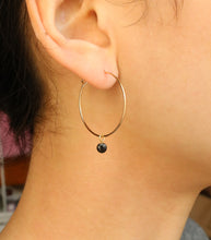 Charger l'image dans la galerie, Créoles Liza (Émeraude, Pierre de Lune, Turquoise...)