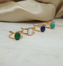 Charger l'image dans la galerie, Bague Duperré (Nacre, Lapis Lazuli, Agate verte…)