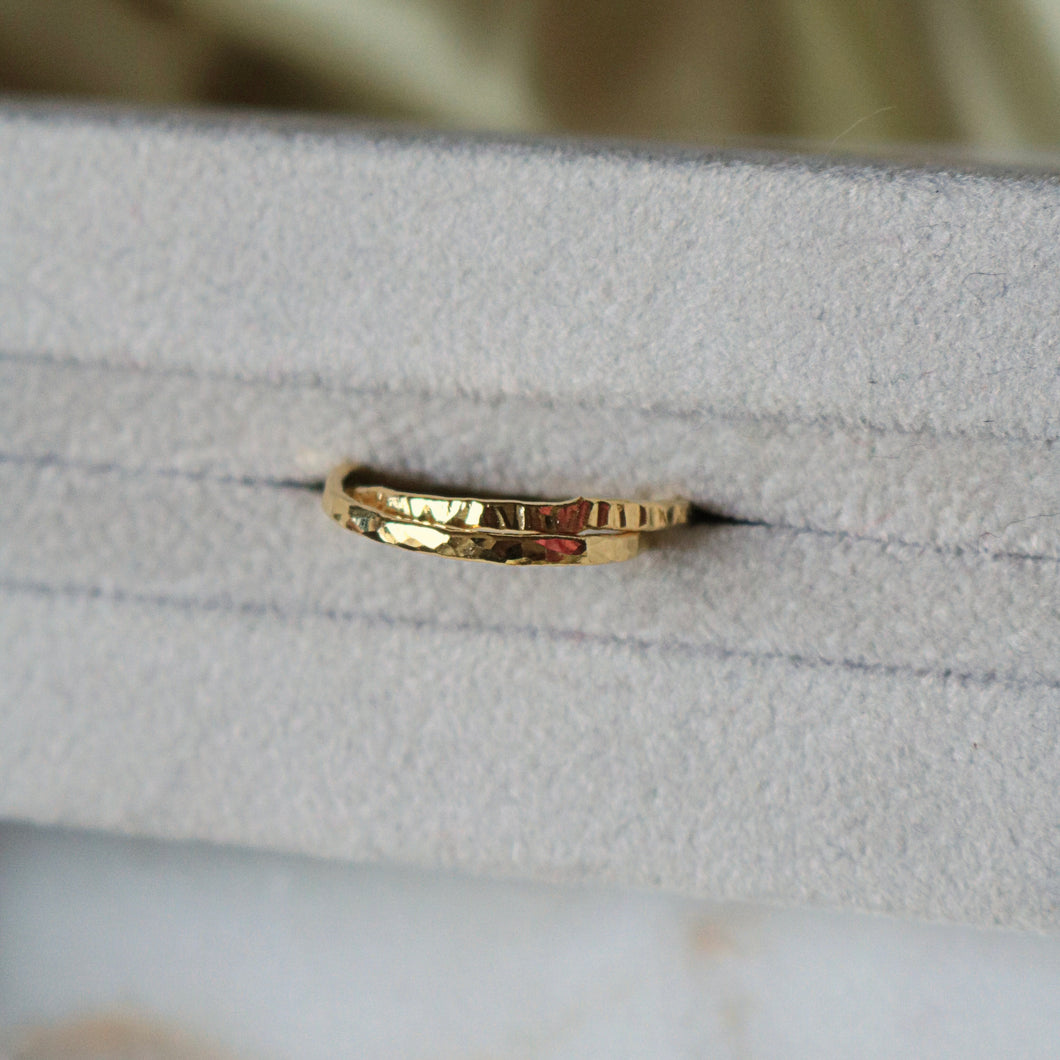 Bague Double [martelage différent]