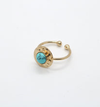 Load image into Gallery viewer, Bague Damrémont (Turquoise, Agate noire, Amazonite…)
